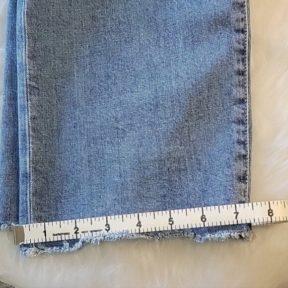 POINT SUR X J.CREW High-Rise Slim Boy Light Wash Raw Hem Straight Leg Jeans 30 - Picture 11 of 11